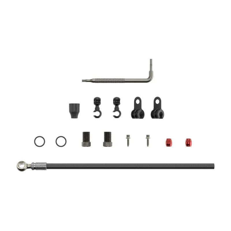 Disc Brake Hose Kit - Silver Banjo 2000mm - Bicycle Warehouse
