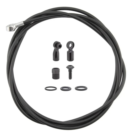 Disc Brake Hose Kit - Flat Mount Beveled Banjo 2000mm - Bicycle Warehouse