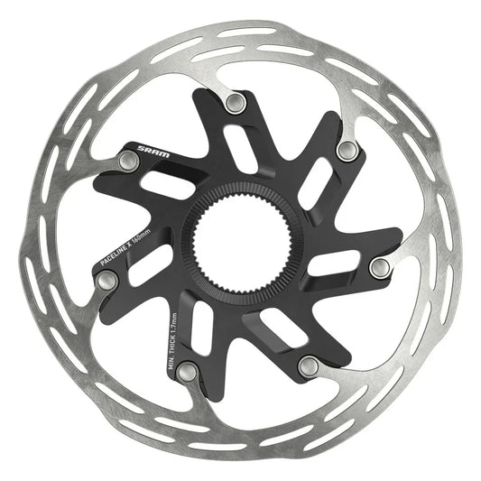 Paceline X Disc Brake Rotor - 140mm Center Lock Silver/Black - Bicycle Warehouse