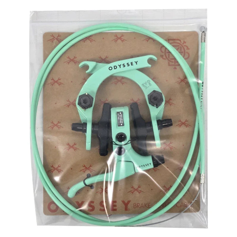 Evolver 2.5 U-Brake Set Frt or Rr Toothpaste Green Caliper-Lever and Cable - Bicycle Warehouse