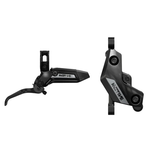 SRAM Motive Silver Disc Brake Lever - Rear Front 2000mm Hose Post Mount 4-Piston Aluminum Lever BLK A1 - Bicycle Warehouse