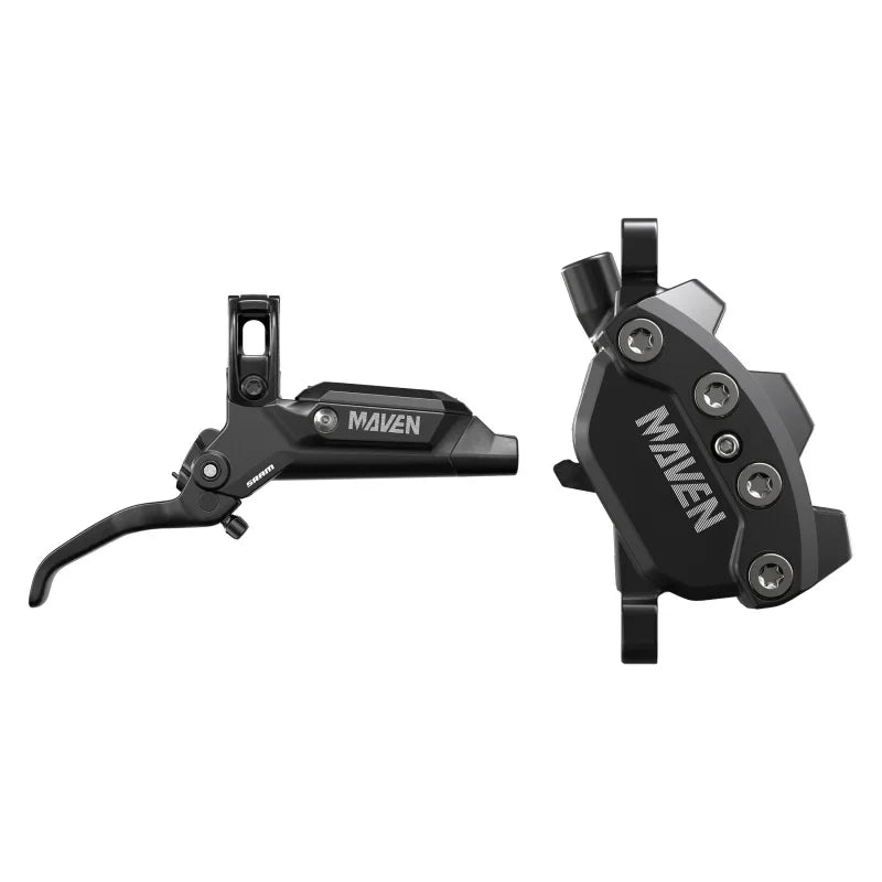 SRAM Maven Base Disc Brake Lever - Rear Front 2000mm Hose Post Mount 4-Piston Aluminum Lever SS Hardware Diffusion BLK A1 - Bicycle Warehouse