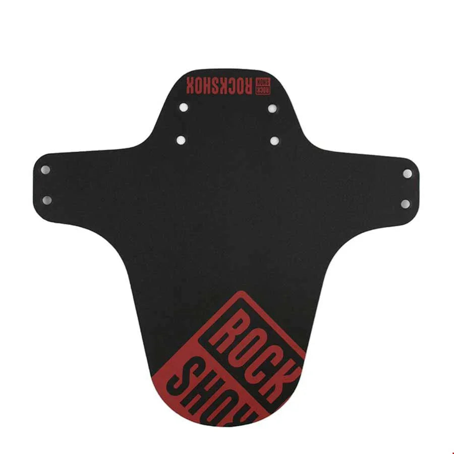MTB Fender Short Zip Tie Black w/Boxxer Red - Bicycle Warehouse