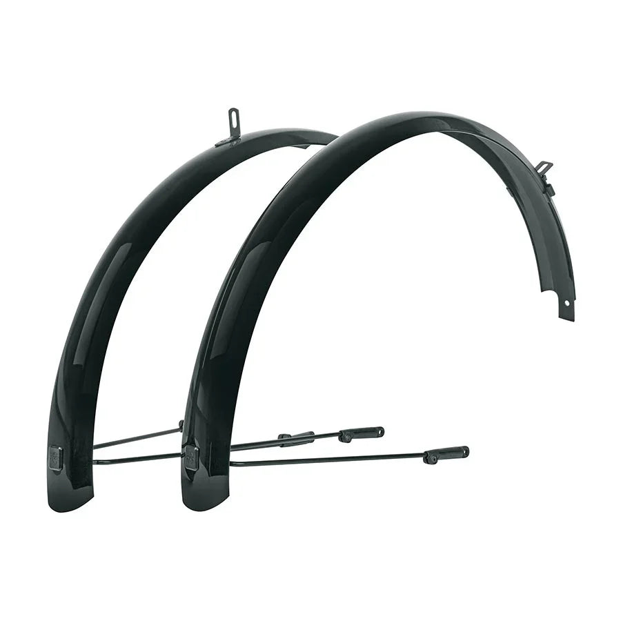 B53 Bluemels Full Coverage Fender Set - 53mm 24 x 1-1.9" Black - Bicycle Warehouse