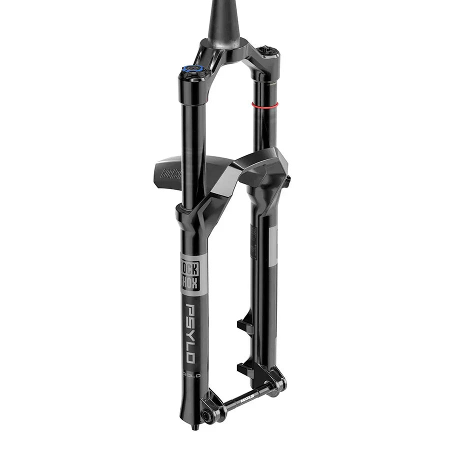 Psylo Gold Isolator RC Suspension Fork - 27.5" 140 mm 15 x 110 mm 44 mm Offset Gloss BLK A1 - Bicycle Warehouse