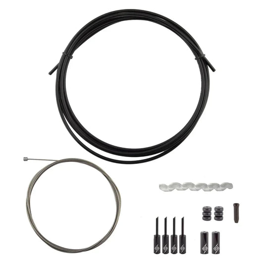 Origin8 Slick Compressionless 1x Gear Cable/Housing Kit Rear 2500mm/2800mm 4mm/1.1mm Black MTB/Road Compressionless - Bicycle Warehouse