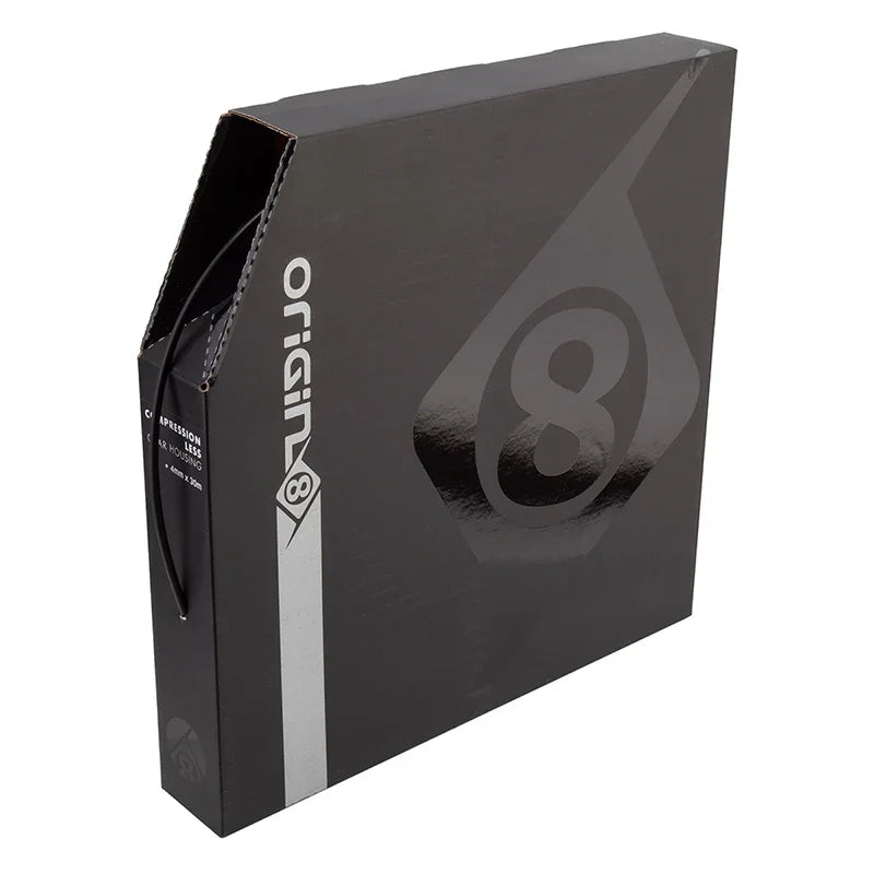 Origin8 Compressionless Gear Cable Housing 30m 4mm Black Compressionless - Bicycle Warehouse