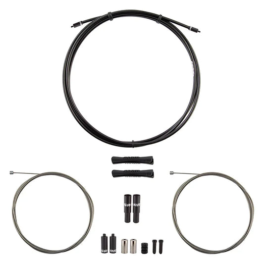 SRAM Sram SlickWire Brake Cable Kit V2 Front and Rear 1350mm/2350mm 1.5mm SS Black MTB Compressionless - Bicycle Warehouse