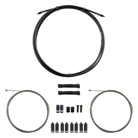 SlickWire Shift Cable Housing Kit - Road/MTB 4mm Nylon Braided BLK - Bicycle Warehouse