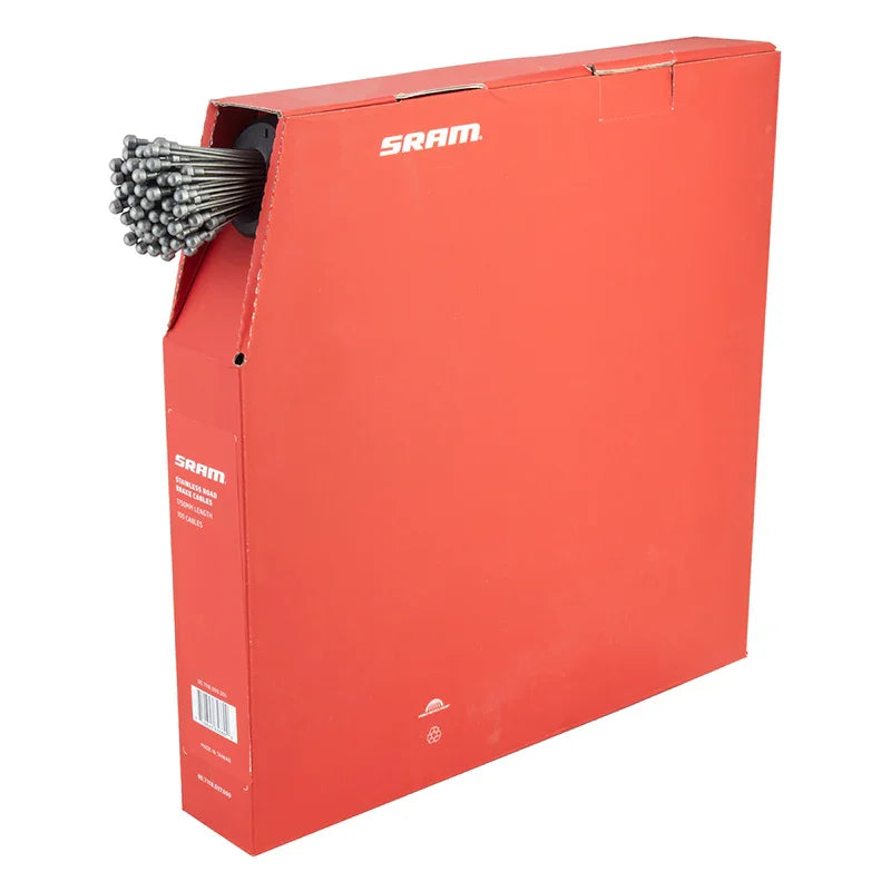 Stainless Steel Brake Cable - Road 1750mm Length Silver Box of 100 - Bicycle Warehouse