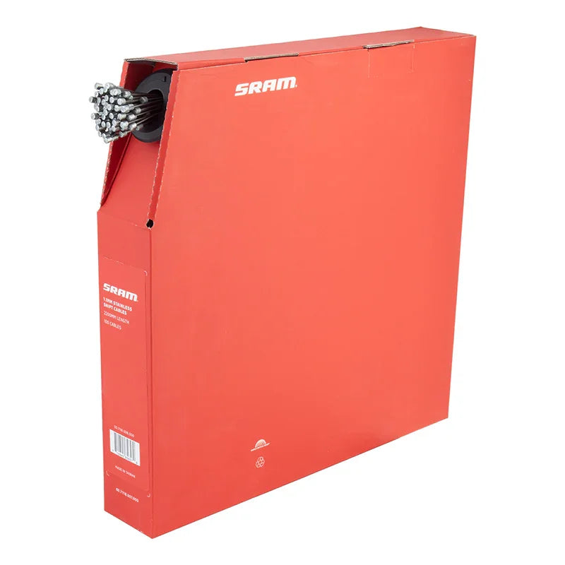 Stainless Steel Shift Cables - 1.1mm 2200mm Length Silver Box of 100 - Bicycle Warehouse