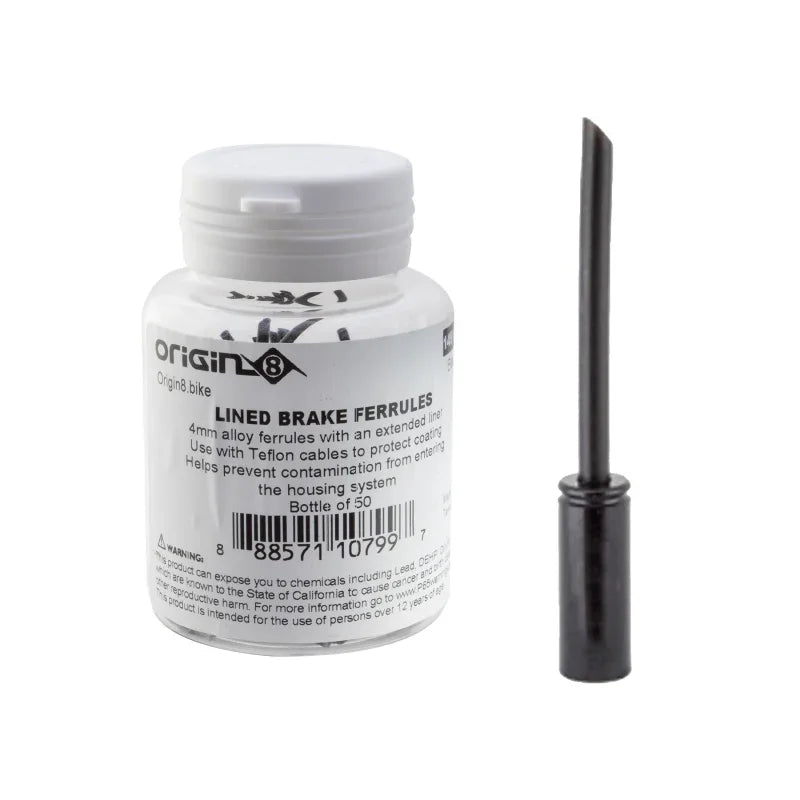 Origin8 Lined Gear Ferrules Gear 4mm Black - Bicycle Warehouse