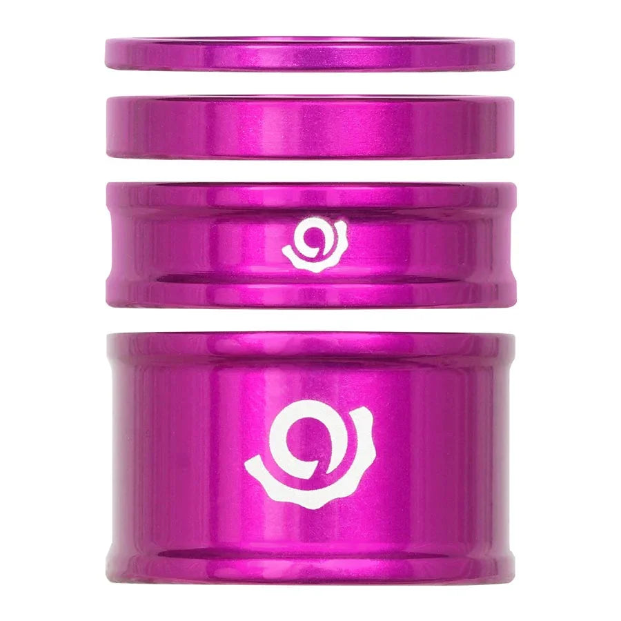 Headset Combo Spacer Kit 1-1/8" Set/4 Purple - Bicycle Warehouse