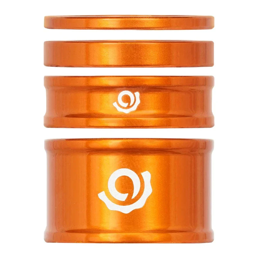 Headset Combo Spacer Kit 1-1/8" Set/4 Orange - Bicycle Warehouse