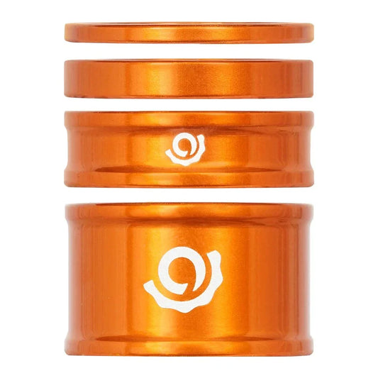 Headset Combo Spacer Kit 1-1/8" Set/4 Orange - Bicycle Warehouse
