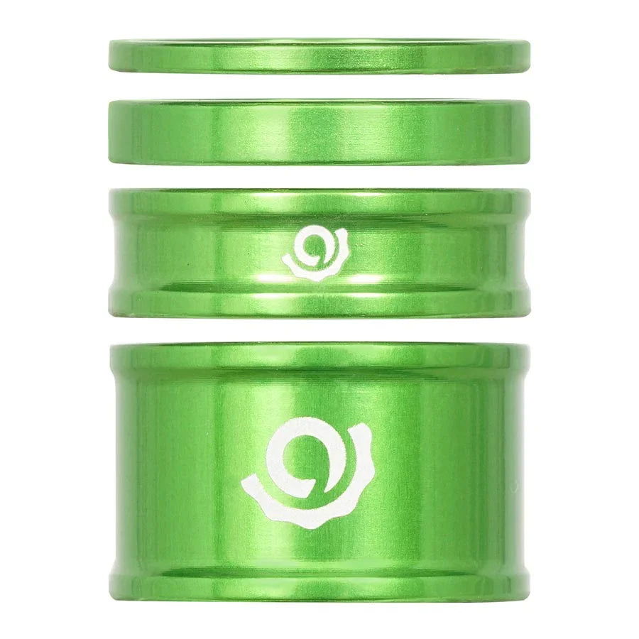 Headset Combo Spacer Kit 1-1/8" Set/4 Lime - Bicycle Warehouse