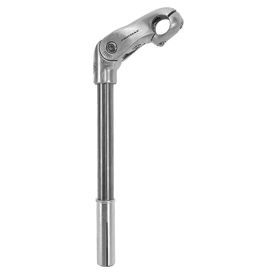 XL 1" Adj OEM Silver Stem Diameter: 25.4mm Length: 85mm Steerer: 22.2mm with 25.4mm adapter Silver - Bicycle Warehouse