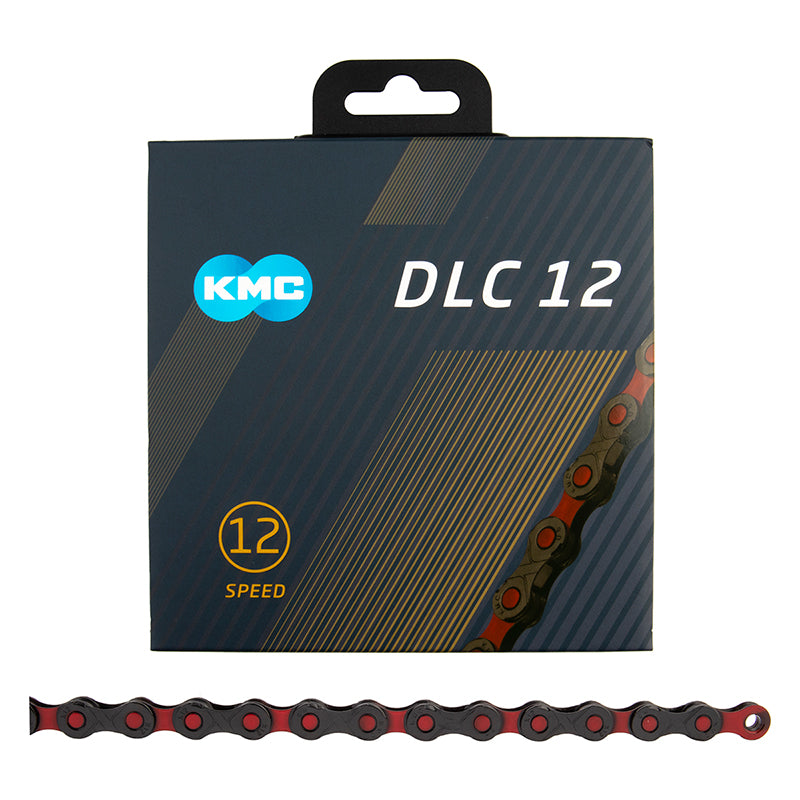 DLC 12 Chain - 12-Speed 126 Links Black/Red - Bicycle Warehouse