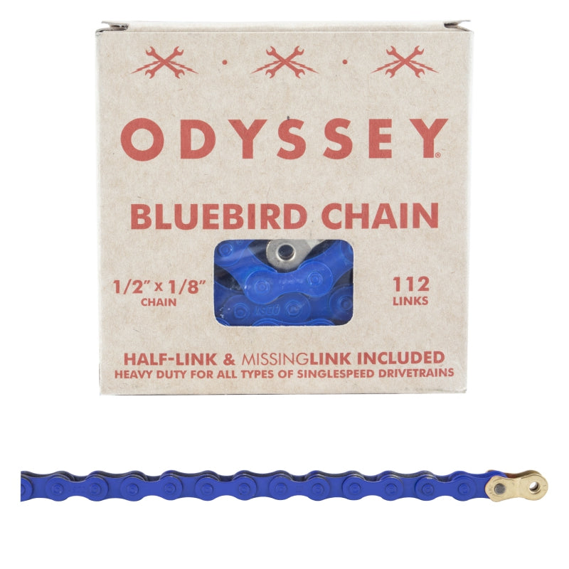 Bluebird Chain - Single Speed 1/2" x 1/8" 112 Links Blue - Bicycle Warehouse