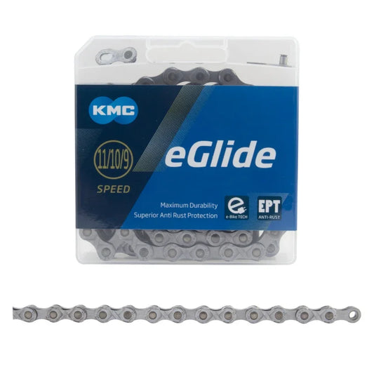 eGlide EPT Chain - 9/10/11-Speed 132L Optimized Shimano CUES Drivetrain Silver - Bicycle Warehouse
