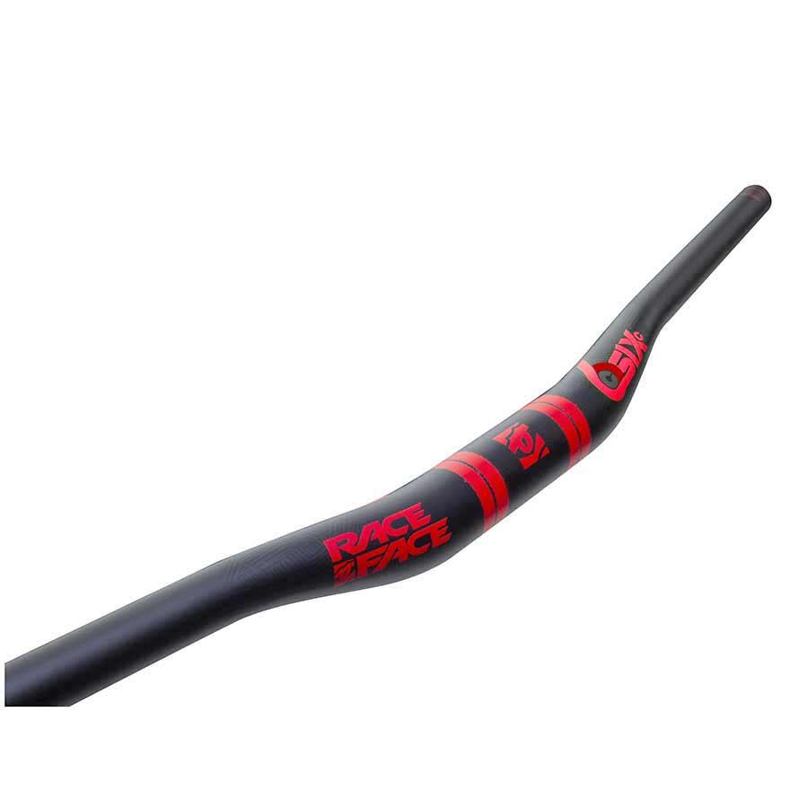 RaceFace SIXC Carbon Riser Handlebar: 35 x 820mm 20mm Rise Red - Bicycle Warehouse