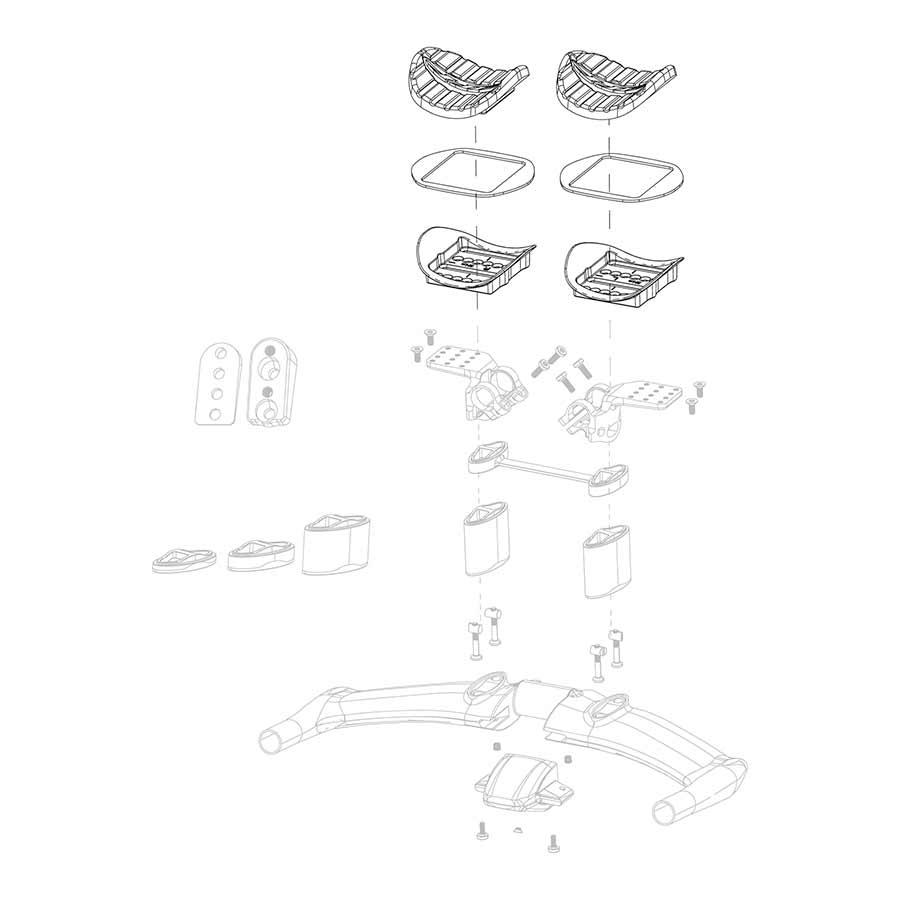 Zipp Vuka Aero Armrest Kit with Pads both sides - Bicycle Warehouse