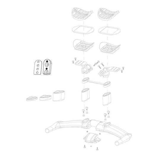 Zipp Vuka Aero C1 Armrest Angle Wedge Kit 5 10 degree wedges bolts - Bicycle Warehouse