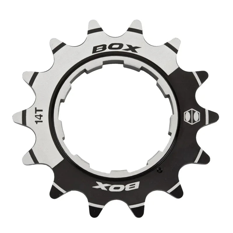 Box One 3/32" CNC AL 7075 Cog Black - 14t - Bicycle Warehouse