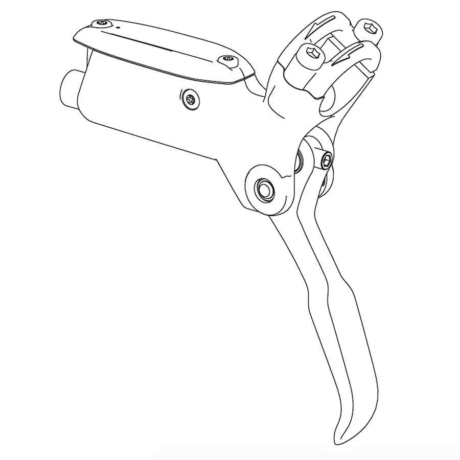 Level T Replacement Hydraulic Brake Lever Assembly Barb OliveNo Hose Dark Gray - Bicycle Warehouse