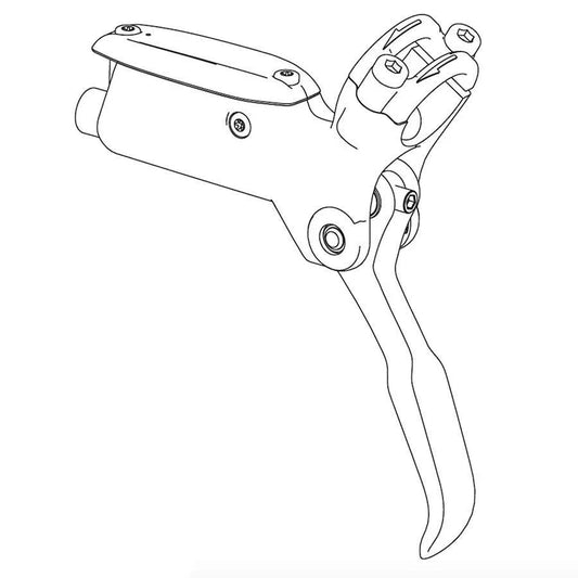 Level T Replacement Hydraulic Brake Lever Assembly Barb OliveNo Hose Dark Gray - Bicycle Warehouse