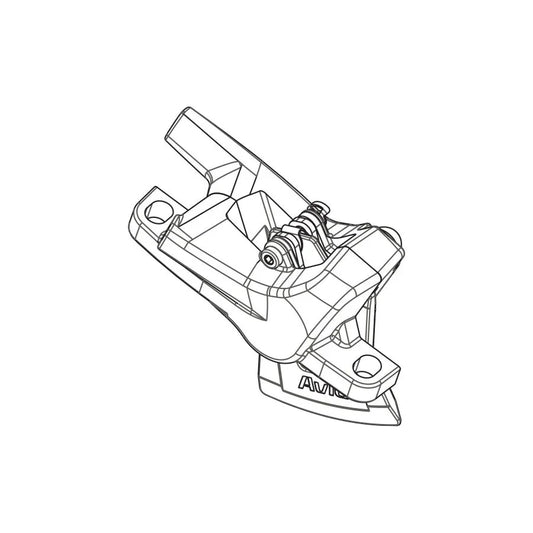 Replacement Level T Caliper Assembly Post Mount non-CPS Front/Rear Gloss BLK - Bicycle Warehouse