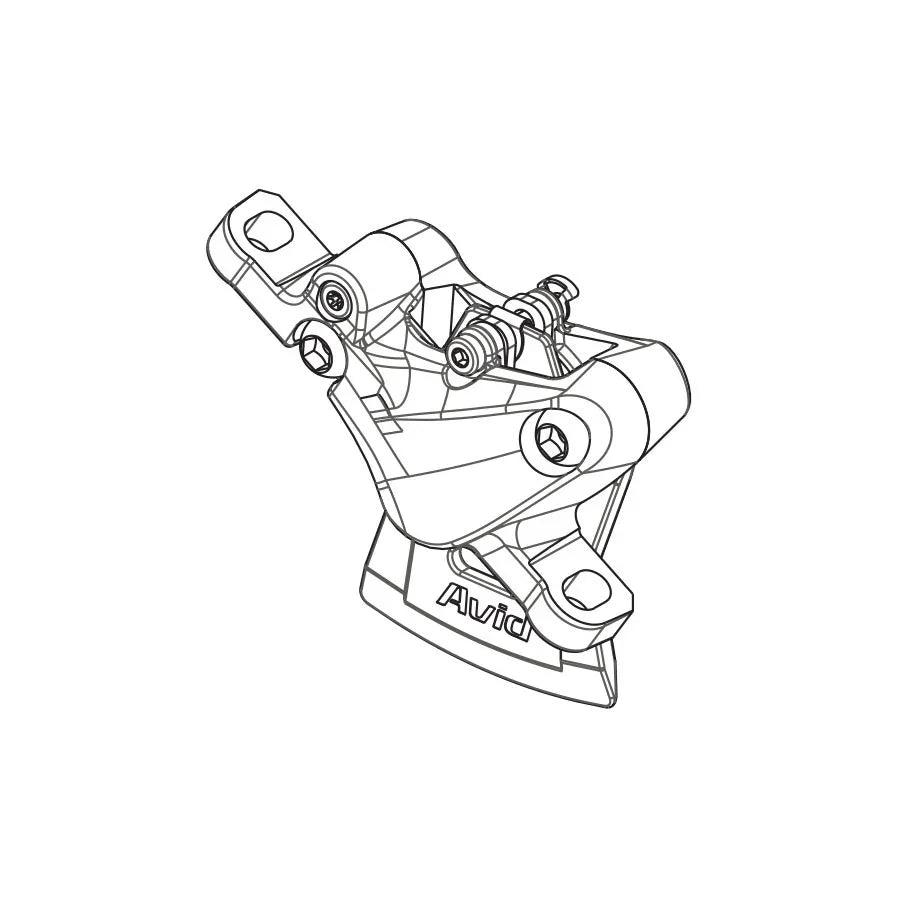 Replacement Level TL Caliper Assembly Post Mount non-CPS Front/Rear Gloss BLK - Bicycle Warehouse