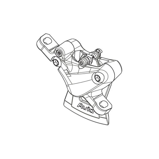 Replacement Level TL Caliper Assembly Post Mount non-CPS Front/Rear Gloss BLK - Bicycle Warehouse
