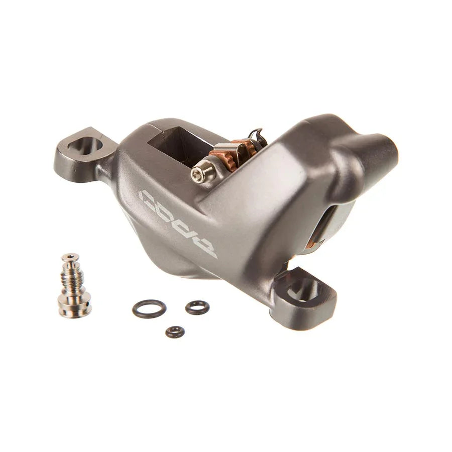 Code Bronze Stealth Disc Brake Caliper Assembly - Front/Rear Post Mount 4-Piston Dark Polar C1 - Bicycle Warehouse