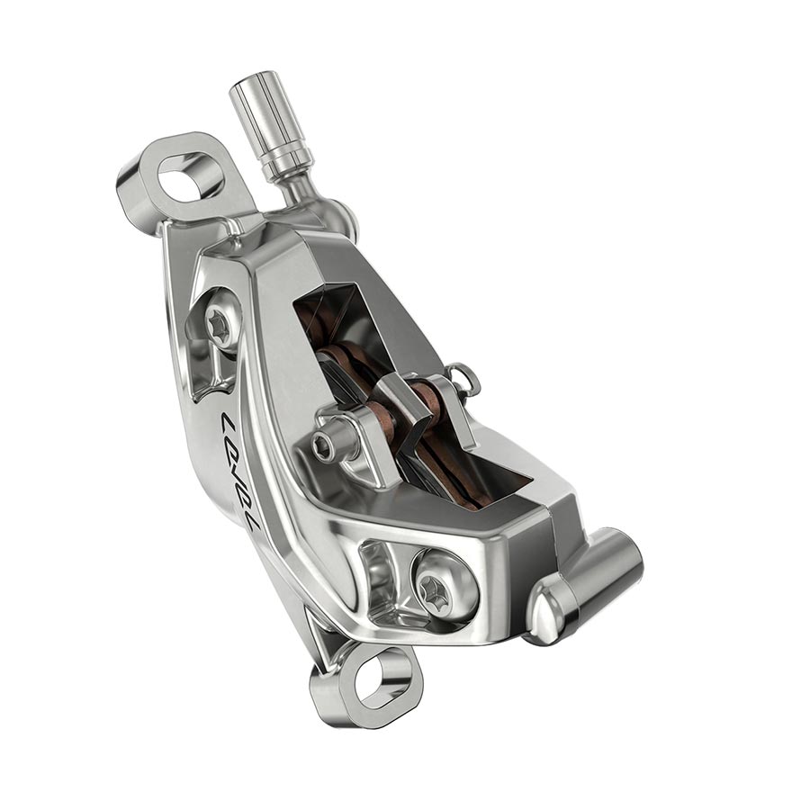 Level Ultimate Stealth Disc Brake Caliper Assembly - Front/Rear Post Mount 4-Piston Silver C1 - Bicycle Warehouse