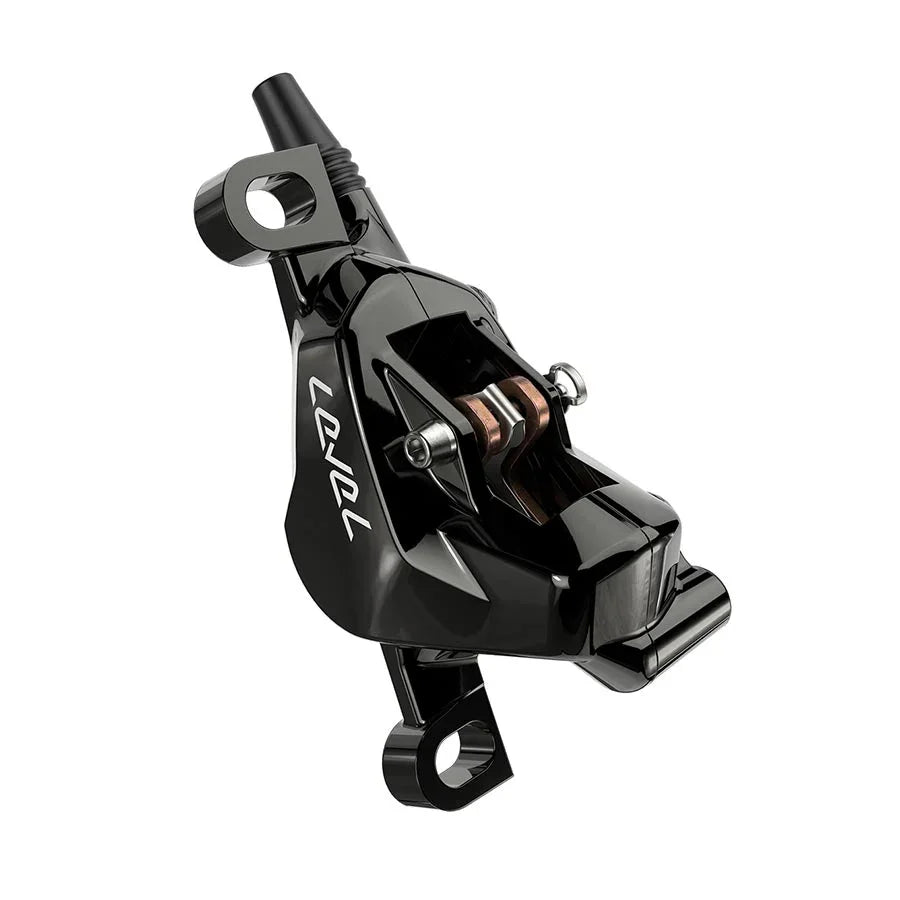 Level Silver Stealth Disc Brake Caliper Assembly - Front/Rear Post Mount 4-Piston BLK C1 - Bicycle Warehouse