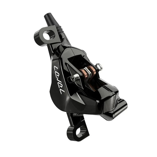 Level Silver Stealth Disc Brake Caliper Assembly - Front/Rear Post Mount 4-Piston BLK C1 - Bicycle Warehouse