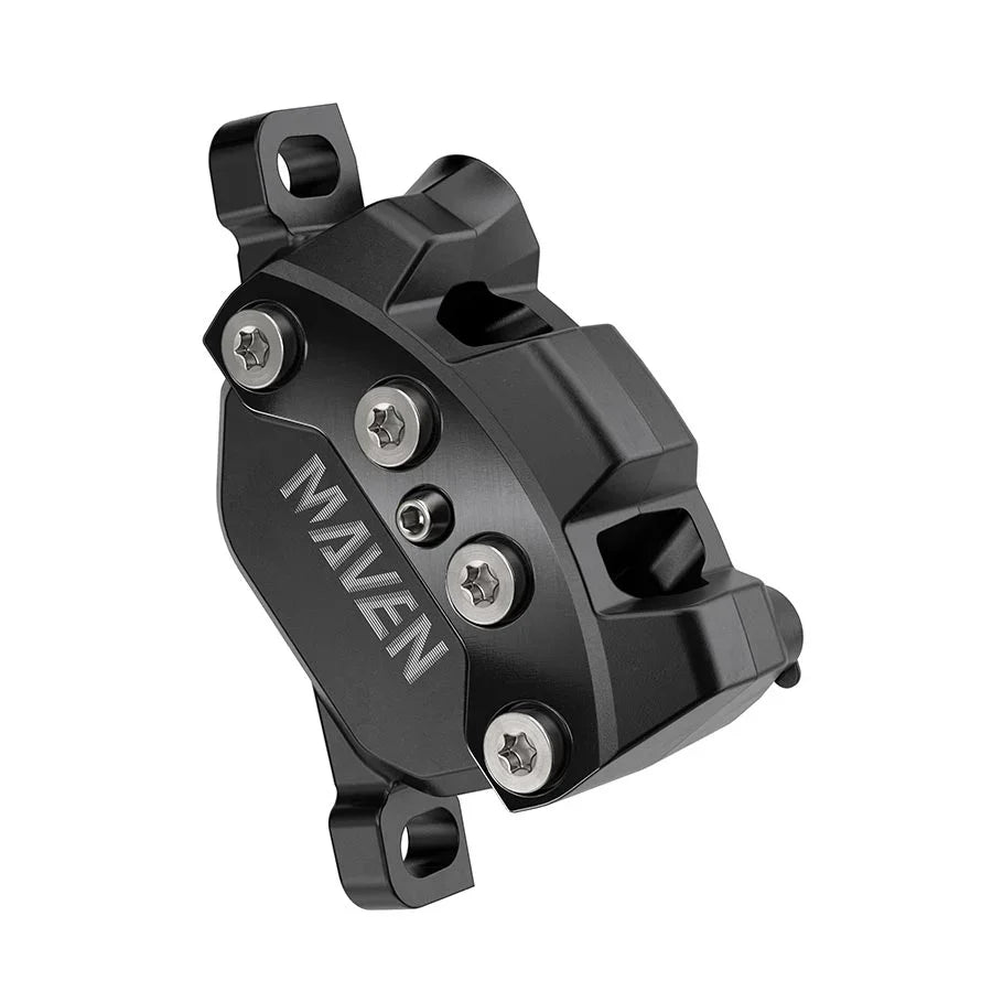 Maven Silver Disc Brake Caliper Assembly - Front/Rear Post Mount 4-Piston BLK A1 - Bicycle Warehouse