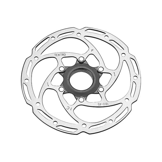TR180-45 Disc Brake Rotor - 180mm Center-Lock 2.3mm Thickness Silver - Bicycle Warehouse