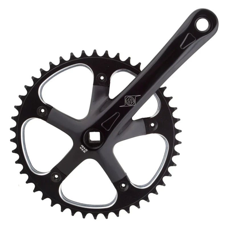 Track/SS 170x46 103mm JIS Square Taper crankset black/black - Bicycle Warehouse