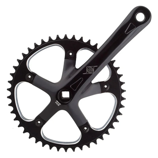 Track/SS 170x46 103mm JIS Square Taper crankset black/black - Bicycle Warehouse