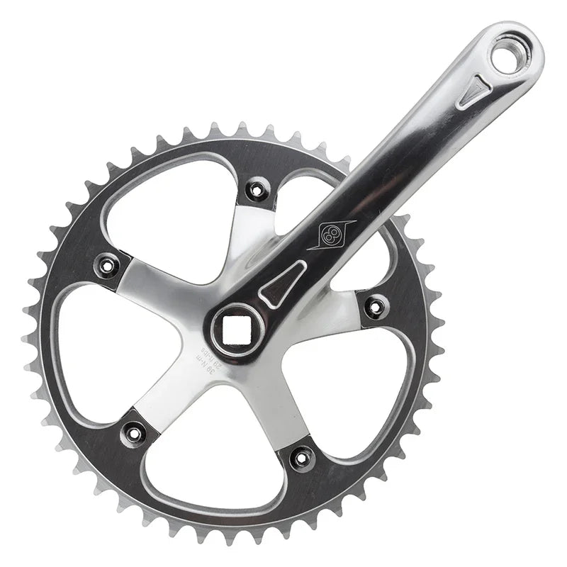Track/SS 170x46 103mm JIS Square Taper crankset silver/silver - Bicycle Warehouse