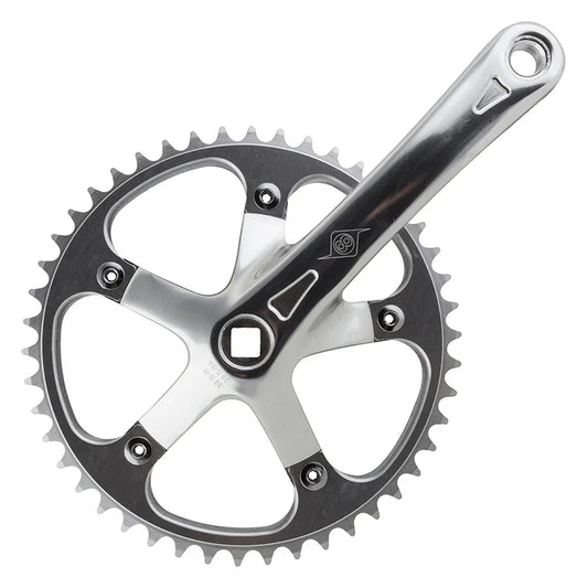 Track/SS 170x46 103mm JIS Square Taper crankset silver/silver - Bicycle Warehouse
