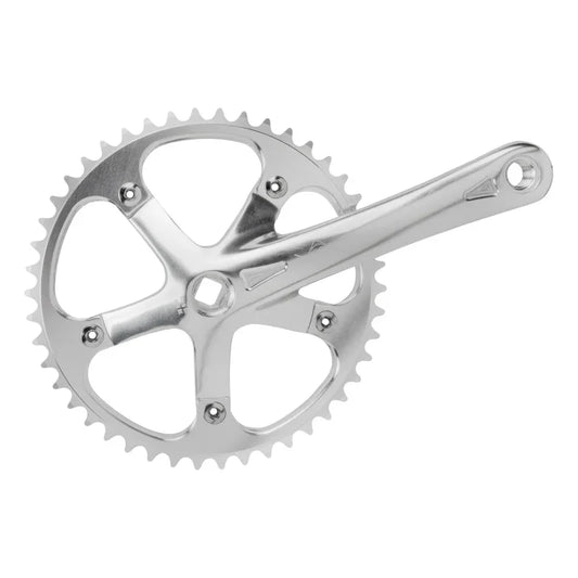 Track/SS 175x46 103mm JIS Square Taper crankset silver/silver - Bicycle Warehouse