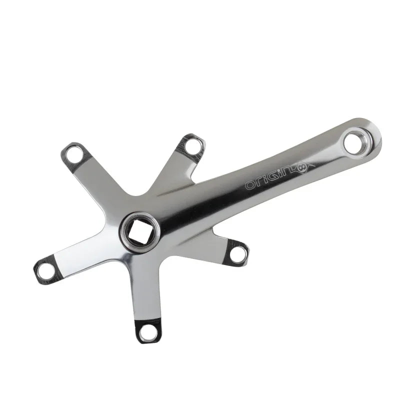 Alloy Triple Crank Arm Set 145mm 113.5mm Square Taper JIS crankset silver - Bicycle Warehouse