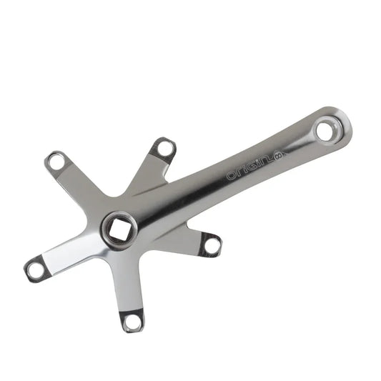 Alloy Triple Crank Arm Set 155mm 113.5mm Square Taper JIS crankset silver - Bicycle Warehouse