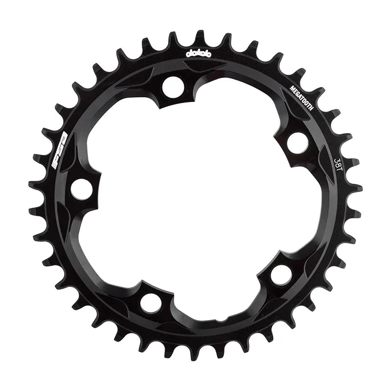 Full Speed Ahead Super Road Megatooth Chainring - 38t 110mm BCD 5-Bolt Aluminum For 1x11-Speed BLK - Bicycle Warehouse