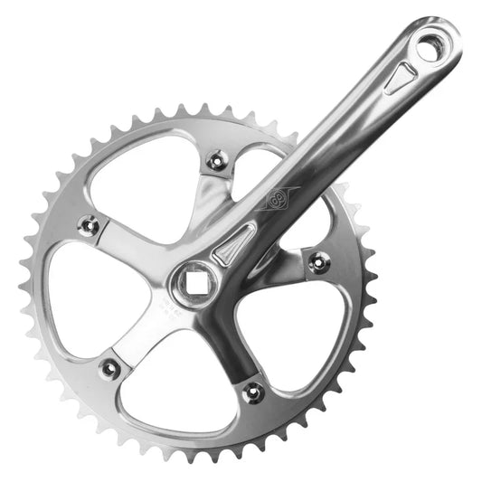 Track/SS 165x46 103mm JIS Square Taper crankset silver/silver - Bicycle Warehouse