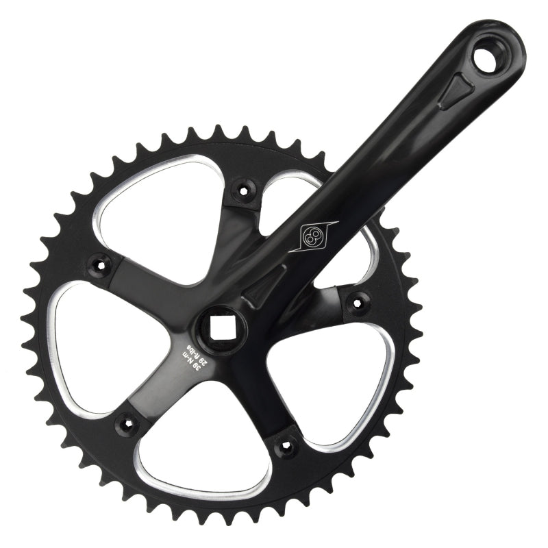 Track/SS 170x46 103mm JIS Square Taper crankset black/black - Bicycle Warehouse