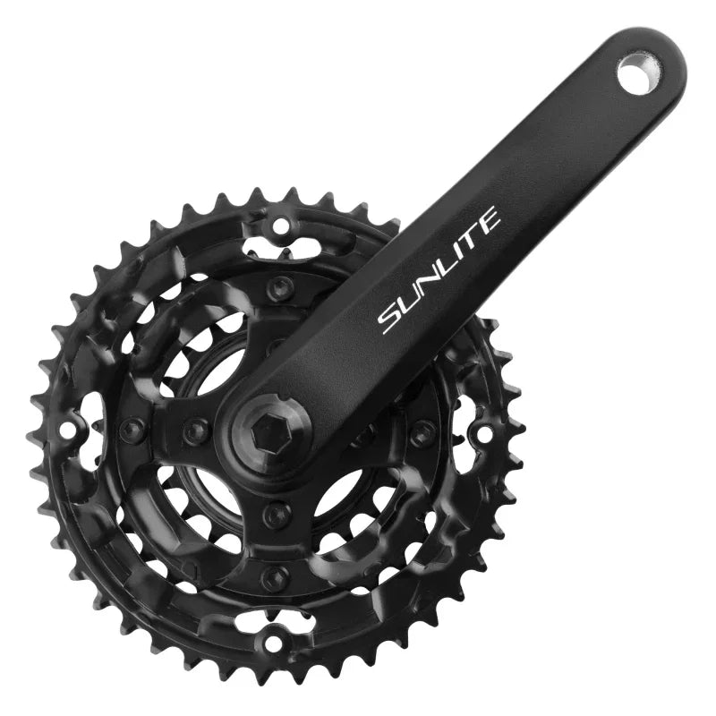 Alloy Triple 170x42/32/22 120 SQR JIS crankset black - Bicycle Warehouse